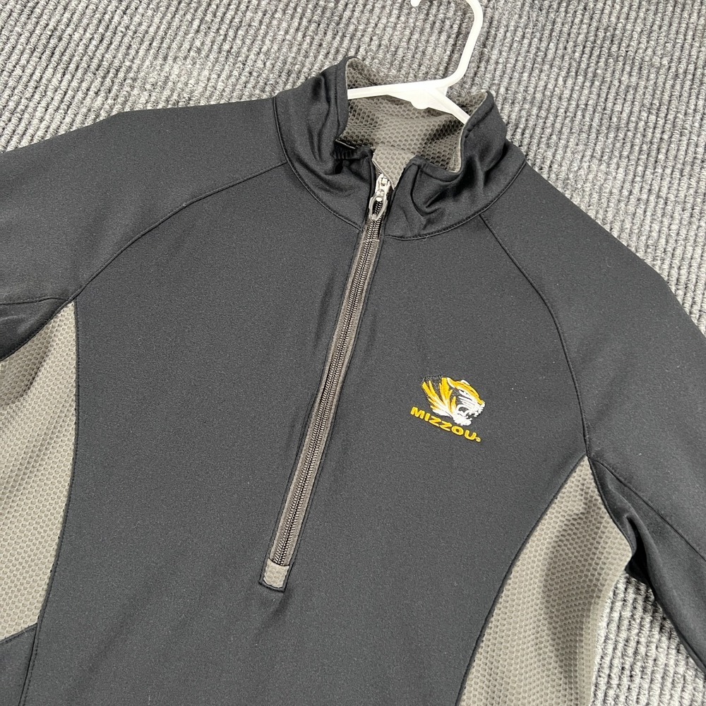 Missouri Tigers Mizzou Pullover Shirt Womens Medium Black‎ Under Armour 1/4 Zip